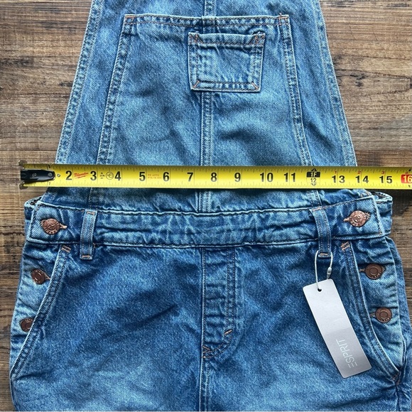 Esprit Womens 100% Cotton Denim Skirt Overalls Size Large NWT - Picture 3 of 8